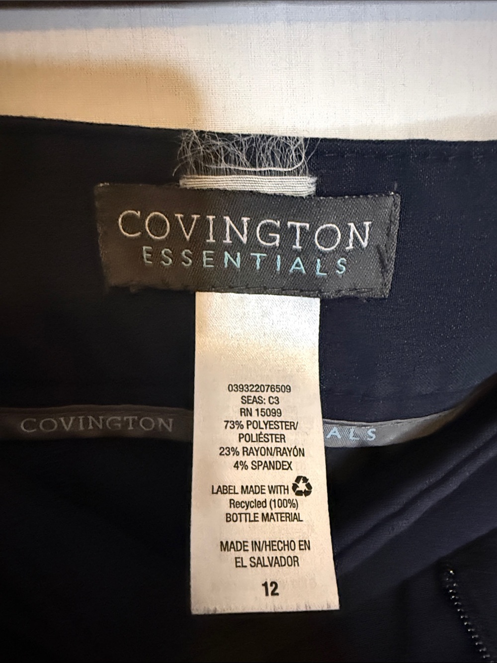 Covington Navy Straight-Leg Dress Pants - Picture 2 of 4